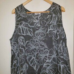 Grey linen dress XL